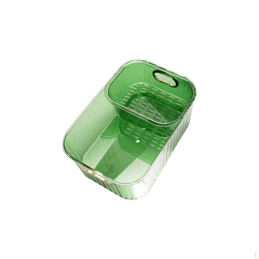 MultiGrid Fruit Plate Light Elegant Design Double Layer Snack Box High Clearness Drainer