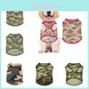 Drooling Dog Cotton Yellow Camouflage Dog Vest For Spring And Summer Casual Style