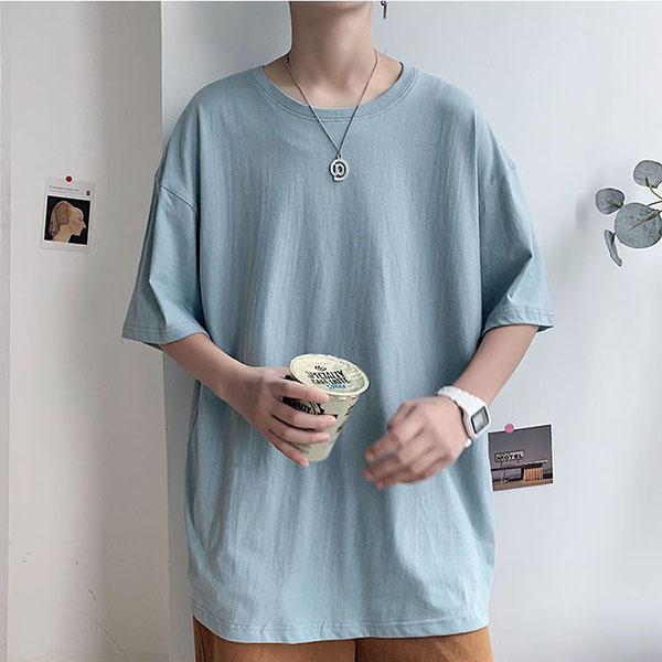 Koszulka dla par Koszulka z pięcioma rękawami, ubrania do klasy, koszulka z krótkim rękawem, koszulka do pracy, koszulka na przyjęcie ukończenia szkoły, luźna, jednokolorowa