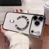 Custodia Magnetica Lussuosa Placcata Per Magsafe Per iPhone 17 Air Pro Max 17Pro Custodia Bumper Per iPhone17 Pro Max Cover Posteriore Trasparente