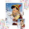 Diamond Painting 5D DIY Pinocchio Snowman Home Bedroom Wall Decor Craft Handmade Gift