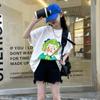 Trendy Summer Girls' Short-Sleeve T-shirt - Medium & Large Sizes