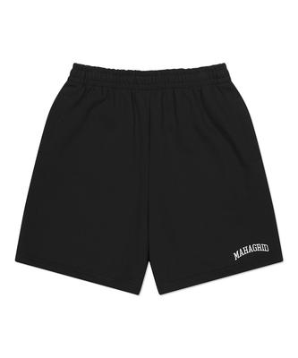 MAHAGRID Varsity Logo Sweat Short Black(Mg2Fmmpa04A)
