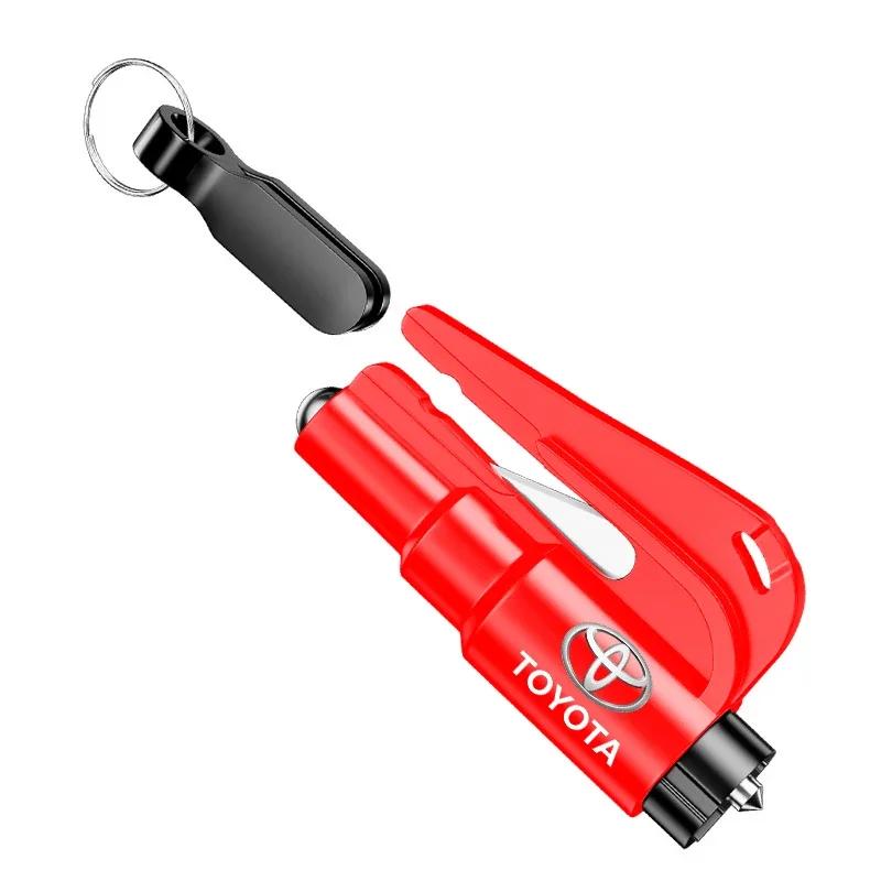 2-in-1 Car Tools Car Safety Hammer Window Breake Life Saving Seat Belt Cutter for Toyota Trd GR Corolla Yaris CHR Avensis Camry Land Cruiser