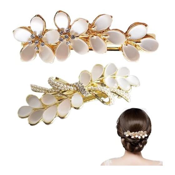 Pearl hair clip, hair ornament, hair clip, set of 2, Japanese style, hair pin, bangs pin, hair tied up, stylish, elegant, wedding, coming-of-age