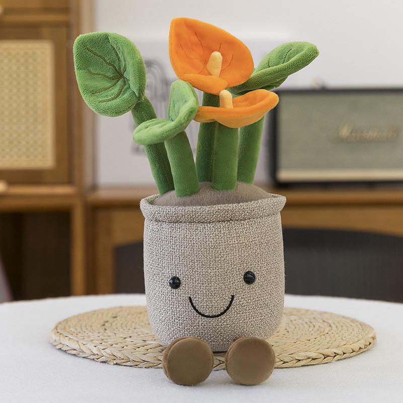 Lotus Sunflower Orchid Plsuh Toy Stuffed Doll Kids Gift Cartoon Decorations
