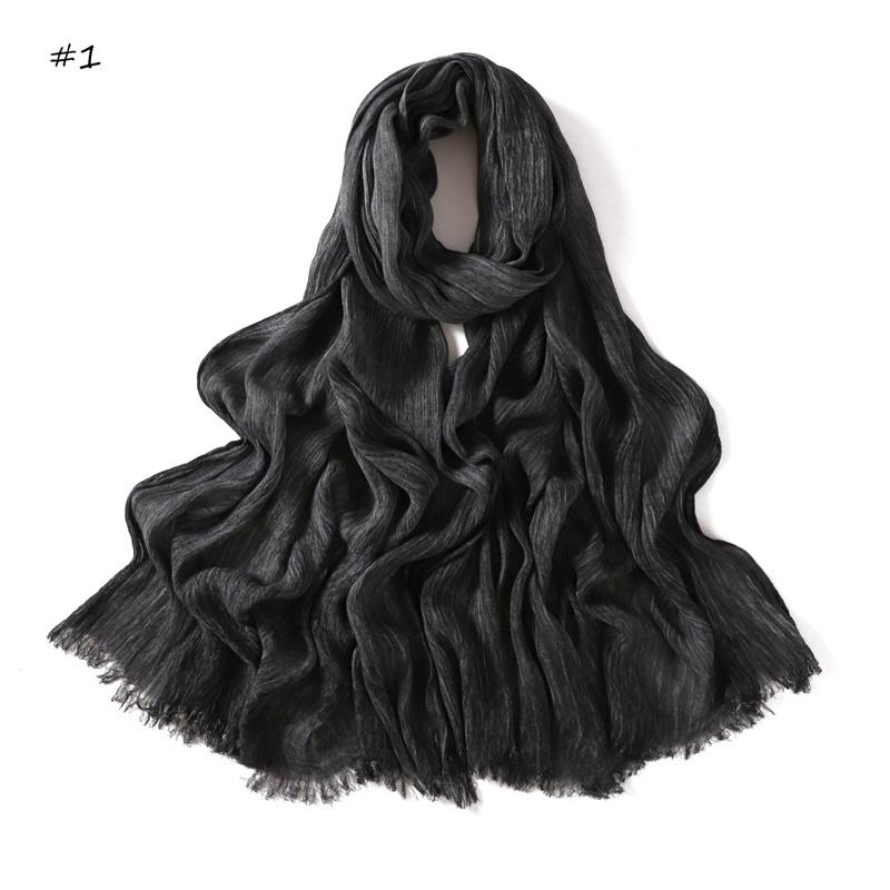 

Plain Turbans Tie Dyed Rayon Hijab Scarf Thin Ramadan Ombre Wrap Elastic Shawls High Quality Foulards Muslim Head Snood 180*70Cm