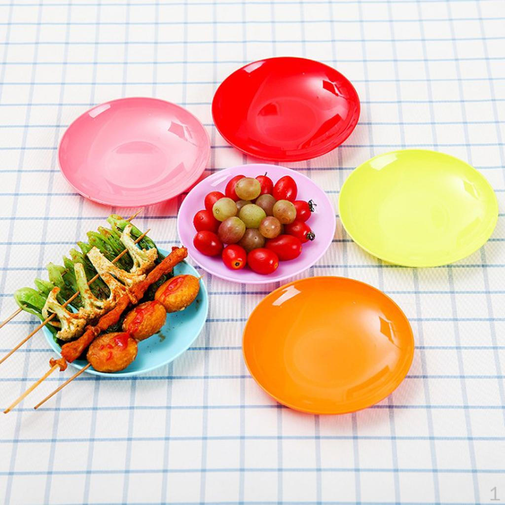 

6 шт. 5-дюймовые пластиковые сервировочные миски для фруктов, пикника, барбекю, кемпинга