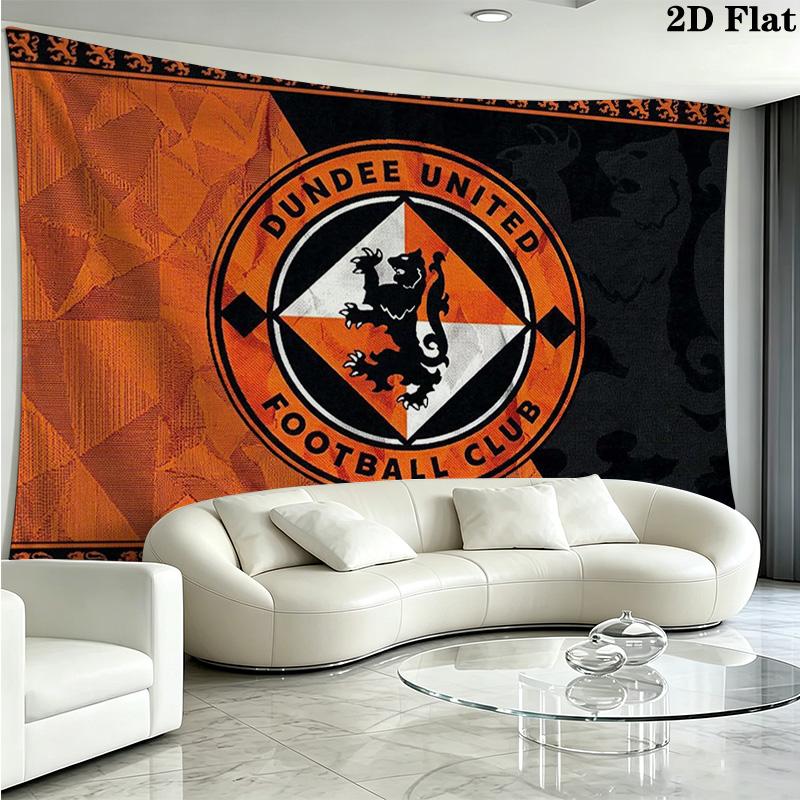 Dundee United FC Wall Tapestry Aesthetic Wall Hanging Printed Fabric Blanket Decorative Tapestries for Bedroom Living Room Home Decor