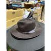 Used New and Unused CA4LA Straw Top Hat Gray Purple