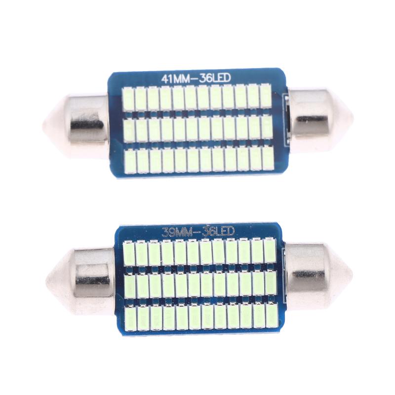 6 stk C5W LED-pærer Canbus Festoon LED For Bilens Interiør Tak Bagasjerom Skiltlys 12V 300LM 6500K Hvit