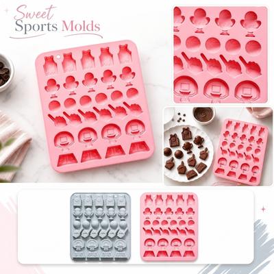 Silikonform Basketball-Thema Backblech für Kuchen Seifenherstellung Flexibel Antihaftbeschichtet Langlebig Mehrere Fächer Form für Handarbeiten