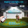 Solar Lights Outdoor 190LED 3 Modes Motion Sensor Flood Lights with Remote IP65 Waterproof Security Solar Lights for Outside