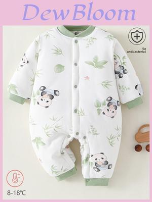 Combinaison d'hiver pour bébé avec couche épaisse en coton pour nouveau-nés Fille Garçon Sûre pour l'hiver