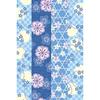 Goshuincho Kyoto Flower Pattern (Blue)