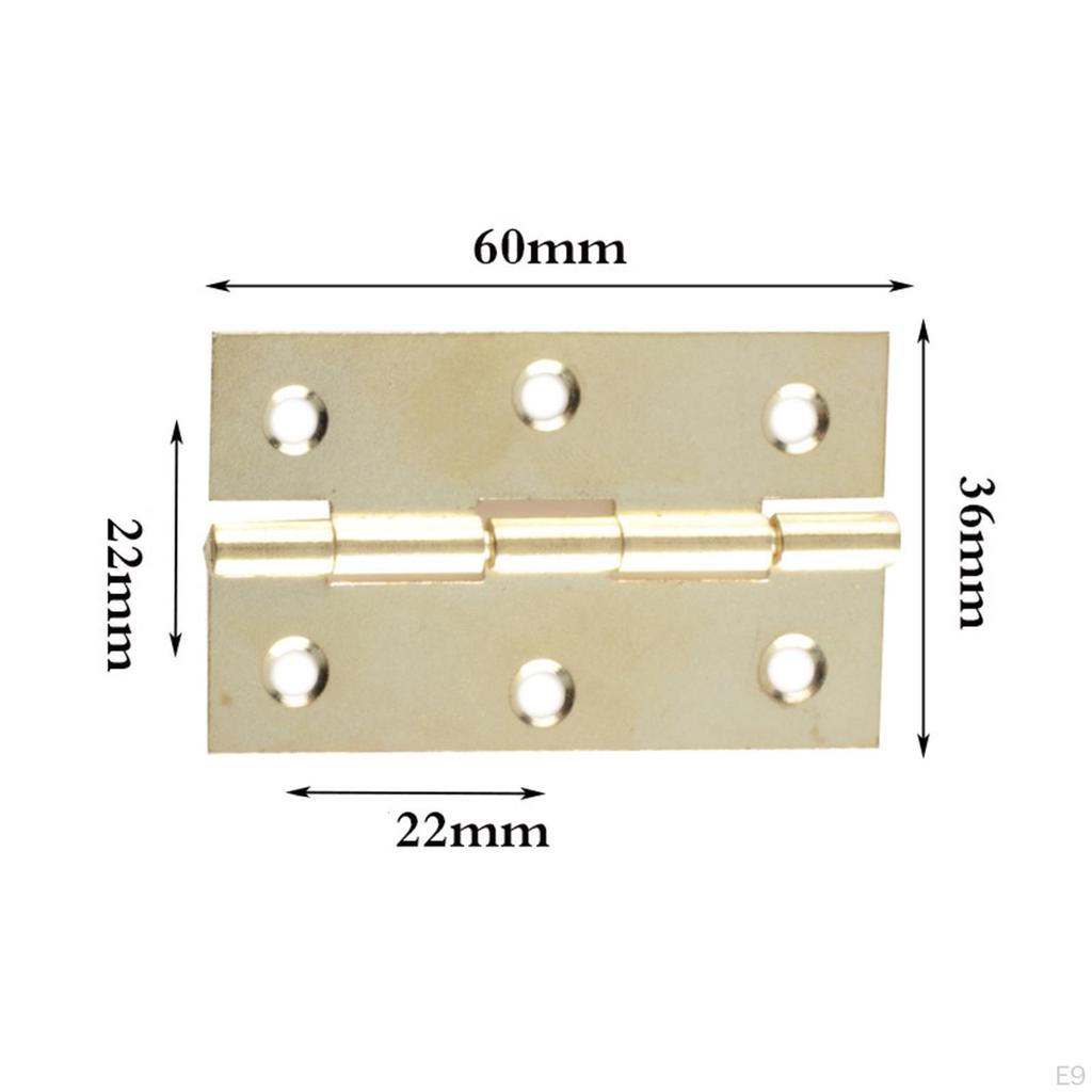 10Pcs Metal Hinges Closing Hinge Decor Connectors Hardware for Home, Furniture, Cupboard, Dollhouse,