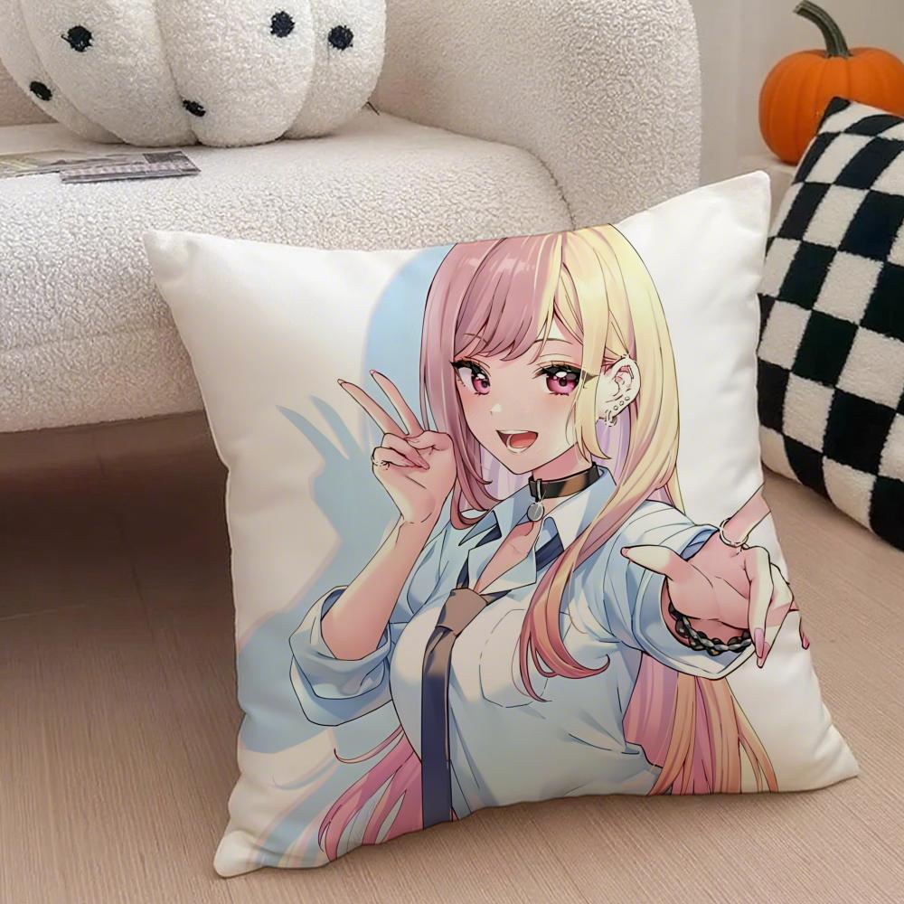 KKitagawa Marin Cushion Cover Throw Pillow Cover Hidden Button Durable Polyester Chair Cushion