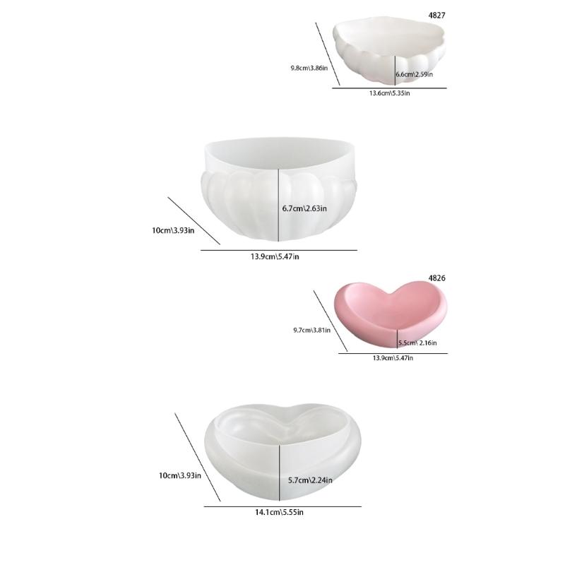 Flexible Silicone Heart Shell Mould For Casting Craft Easy Release WithCandle Soap Ideal For Home Decoration