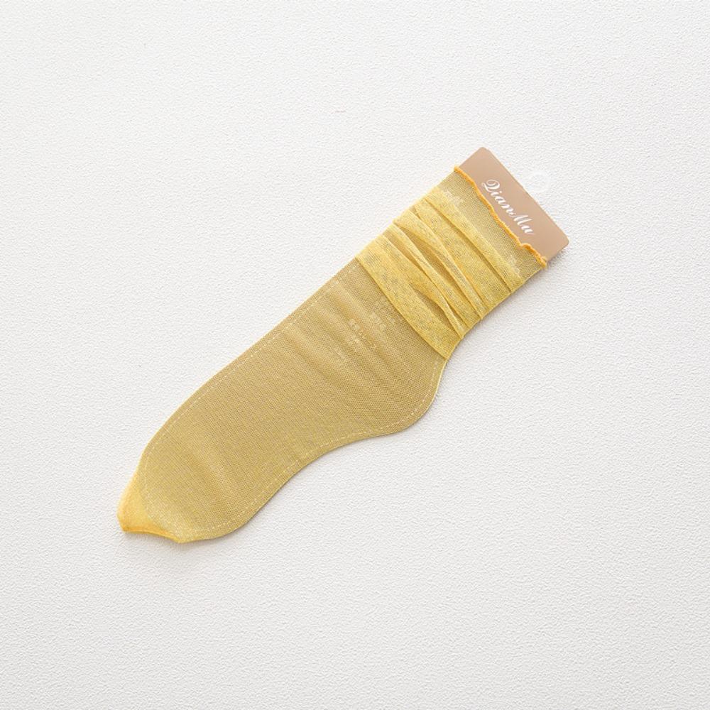 Transparent Elastic Gauze Fashion Glitter Silk Hosiery Korean Style Socks Women Thin Socks Shiny