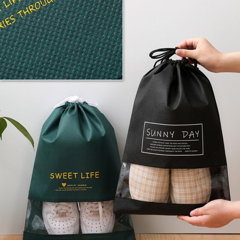 Travel Shoe Bag Shoes Storage Bags With Drawstring Closure Lightweighted and Durable for Travel