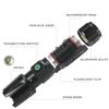 Aluminum Alloy Portable Torch Powerful LED Flashlight USB Rechargeable Outdoor Tactical Zoom Camping Waterproof Flash Light