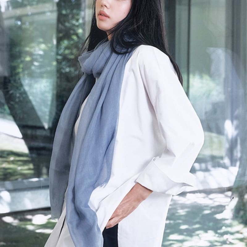 

Celebshop Edition 25FW 100% Cashmere Sheer Scarf Midblue