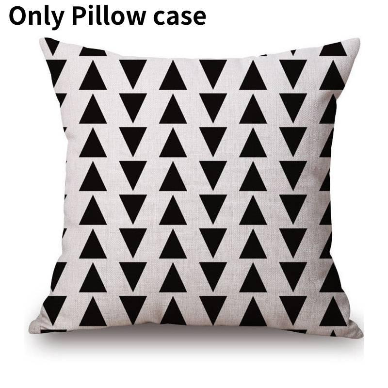 Luxurious Nordic Style Black Letter Digital Print Cushion Cover For Home Decor