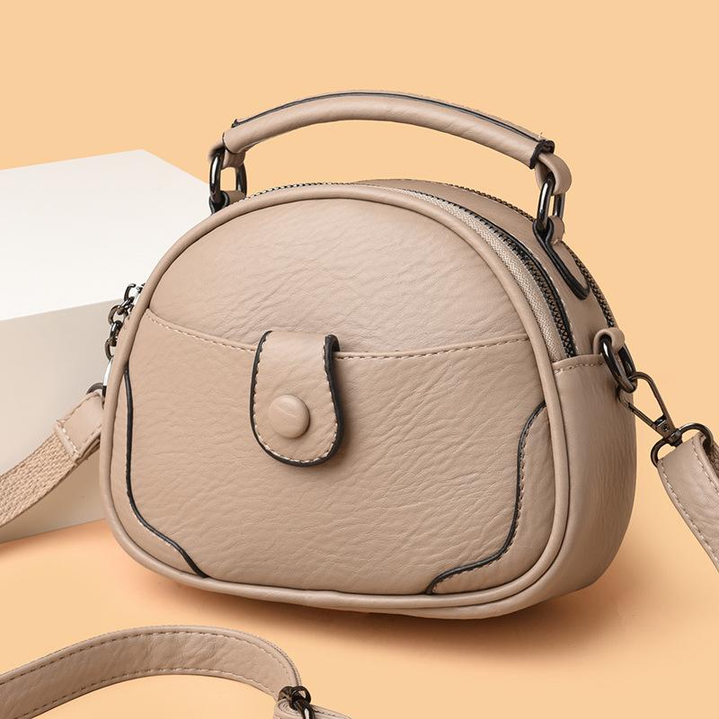 Lässige Vielseitige Handy-Tasche Mehrschichtige Muttertasche für Damen mittleren Alters Modische Ovale Ein-Schulter-Umhängetasche