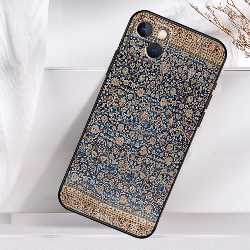 Persian Carpet Floral Pattern Shockproof Case For iPhone 17 16 15 14 11 Pro Max Plus 12 13 Mini 16e 17 Air Phone Cover