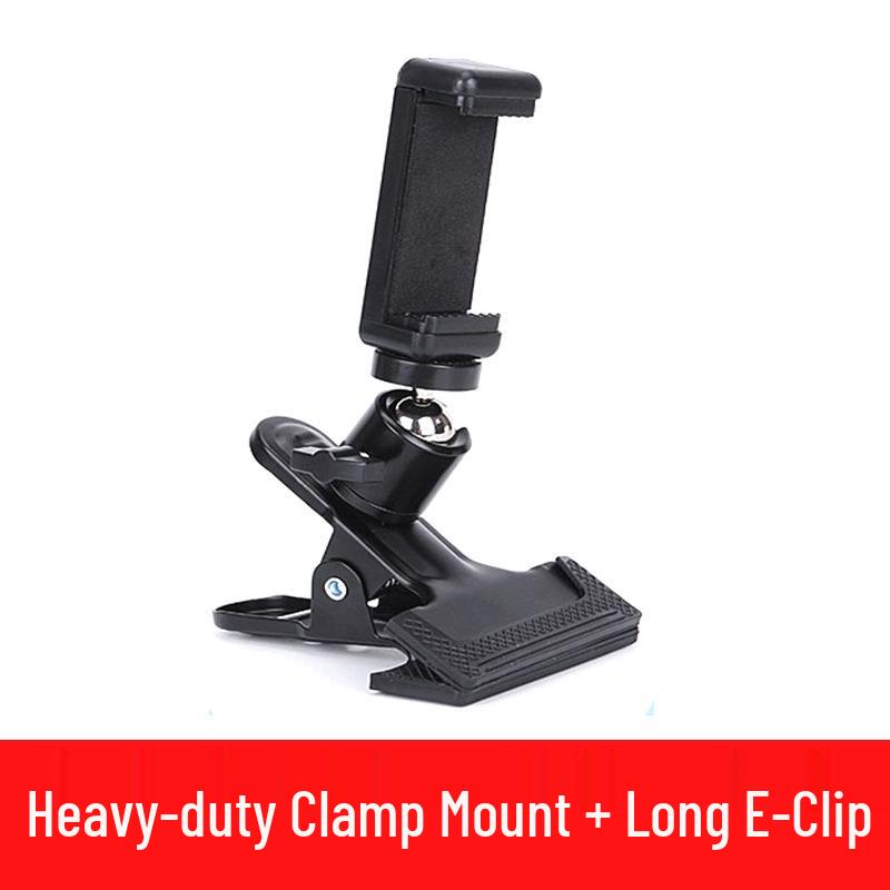 Universal Metal Desktop Stand for Mobile Live Streaming & Photography - Strong Clip, 1/4" Extension