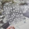Cute Animals Bear Dog Cake Sweet Cherry Grid Bowknot Star Line Fruit Relief Self Adhesive Nail Art Stickers 5D Manicure Decals