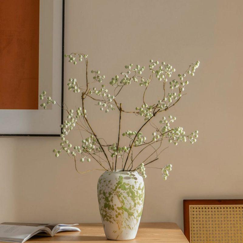 Wabi-Sabi Style Retro Ceramic Vase for Living Room Decor