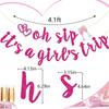 Firefairy Oh Sip It's a Girl's Trip Pre-strung Banner - Girls Vacation, Weekend, Just Wanna Have Fun - Bachelorette Party Decorations, Hot Pink