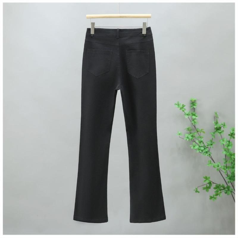 Women's High-Waist Flared Pants Slim Fit Casual Long Trousers