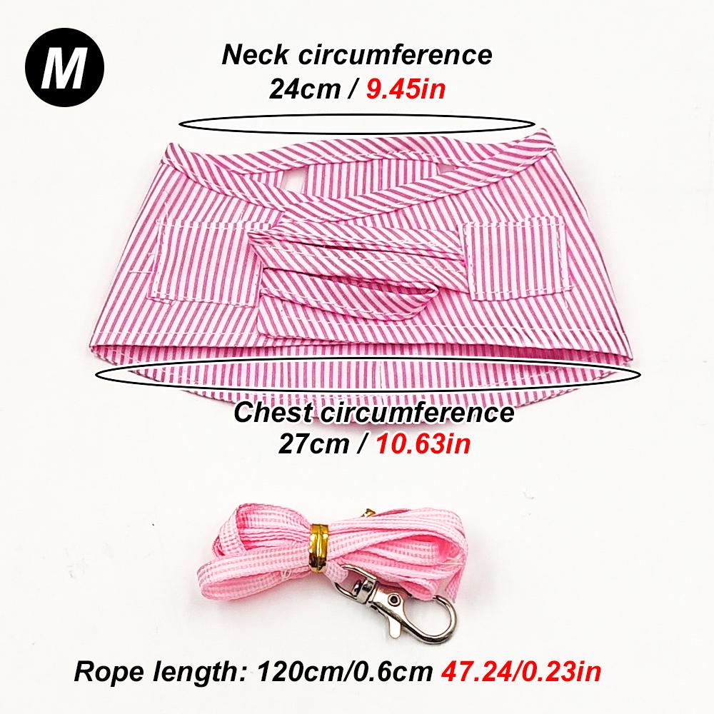 Bunny Harness Leash Set with Chest Strap for Pet Small Animals Guinea Pig Hamsters Chinchilla Rabbits Outdoor Walking Supplies