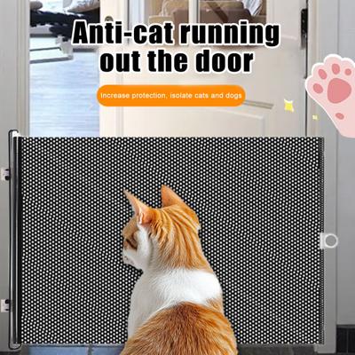 Geri Çekilebilir Emniyet Kapısı 49" Genişliğe Kadar Uzanır Yavru Köpek Çit Koruyucusu Merdivenler Kapılar Koridorlar Bebek Kediler Köpekler İçin Örgü Emniyet Kapısı