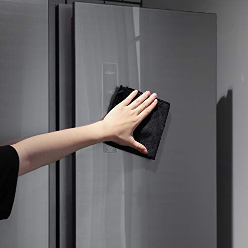 [BLKP] PEARL METAL Black Microfiber Cleaning Cloths, Square, 30x30cm, Pack of 10 (AZ-5110)