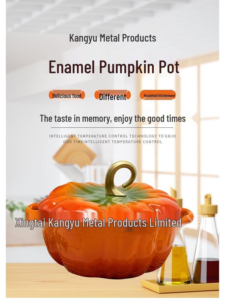 Large Capacity Multifunctional Cast Iron Enamel Stew Pot with Double Ears