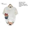 Men's Leaf Print T-shirt Cotton Round Neck Short-sleeved Top Summer Casual Loose Tee Shirt for Daily Life Sports Beaches