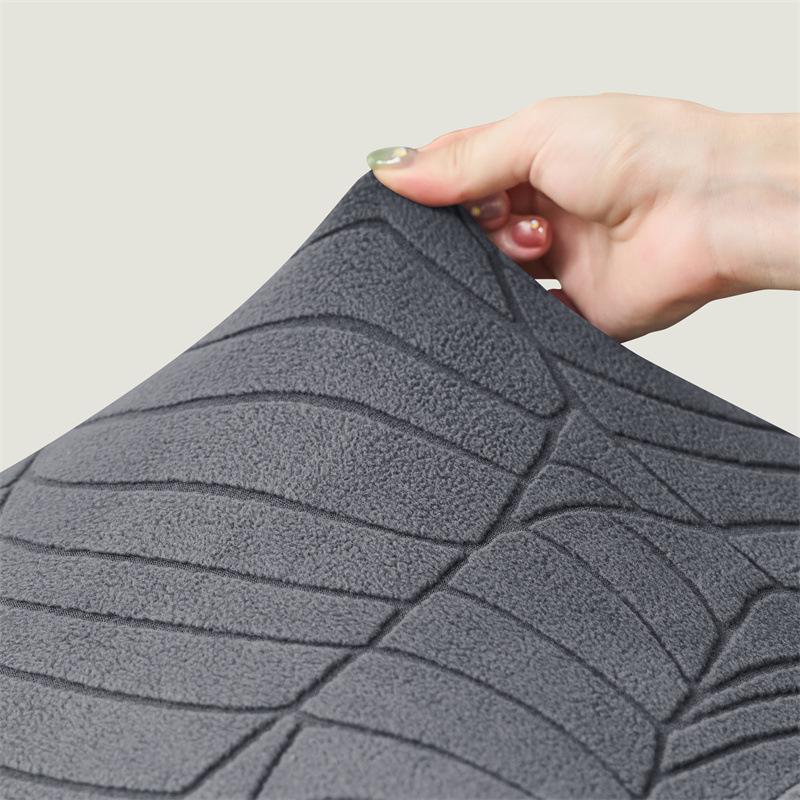 Thickened Elastic Chair Cover for High-Back Dining Chairs - Leaf Pattern