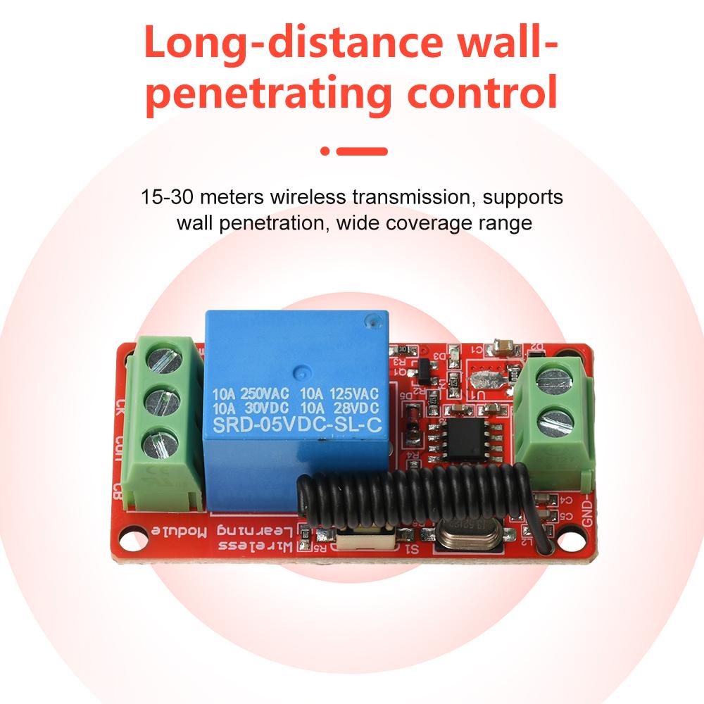 433M DC 5V/12V/24V Kabelloses Schaltermodul Relais Fernbedienung Infrarotempfänger Elektronik-Kit