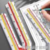 Large Triangular Drawing Scale Ruler for Interior Design and Architecture