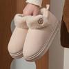 Pantufas de Algodão para Aquecer os Pés para Casais, Pantufas Antiderrapantes de Sola Grossa, Pantufas de Algodão Grossas para Outono e Inverno, Saco e Sapatos de Algodão Plush