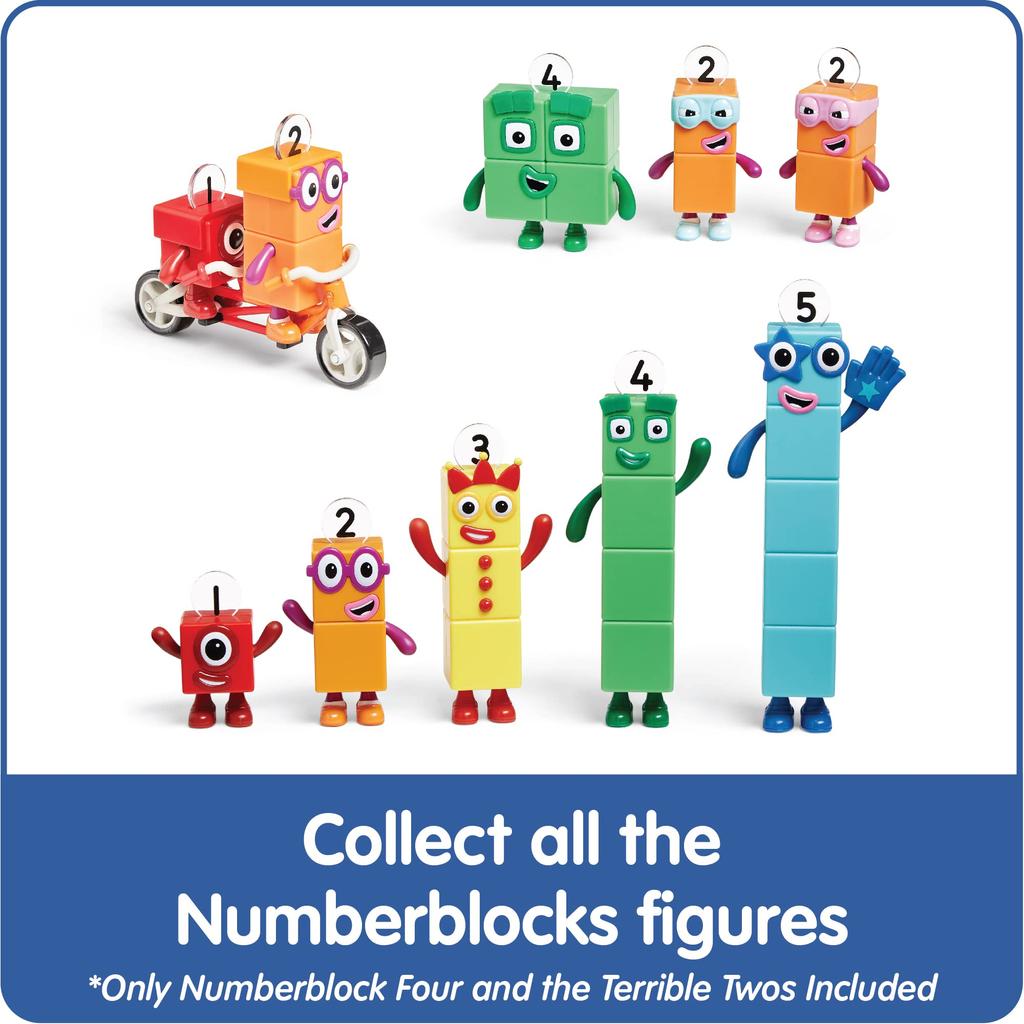 Numberblocks Four and The Terrible Twos Numberblocks Character Figures 95355 Authentic 3-Pack