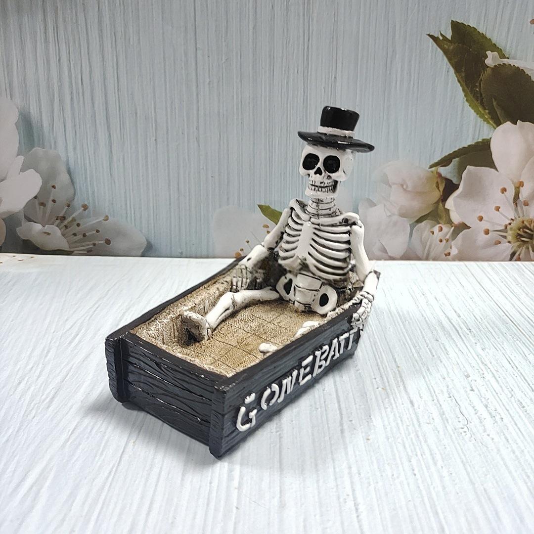Cross-Border Halloween Skull Couple Resin Decoration Ornament