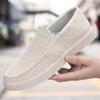 Summer Linen Shoes Men's One-pedal Lazy Shoes Breathable Foot Cover Casual Canvas Shoes Medium Old Dad Shoes