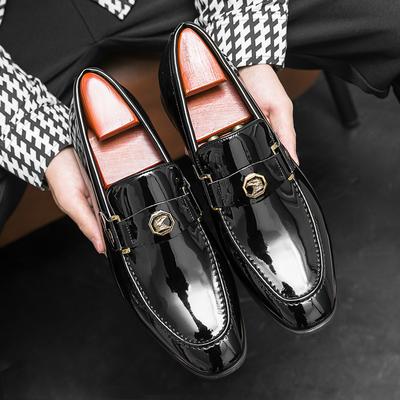 Schwarze Herren Loafer PU-Leder Quadratische Spitze Slip-On Business Herren Formelle Schuhe Handgefertigte Anzugschuhe Größe 38-47 Herren Schuhe