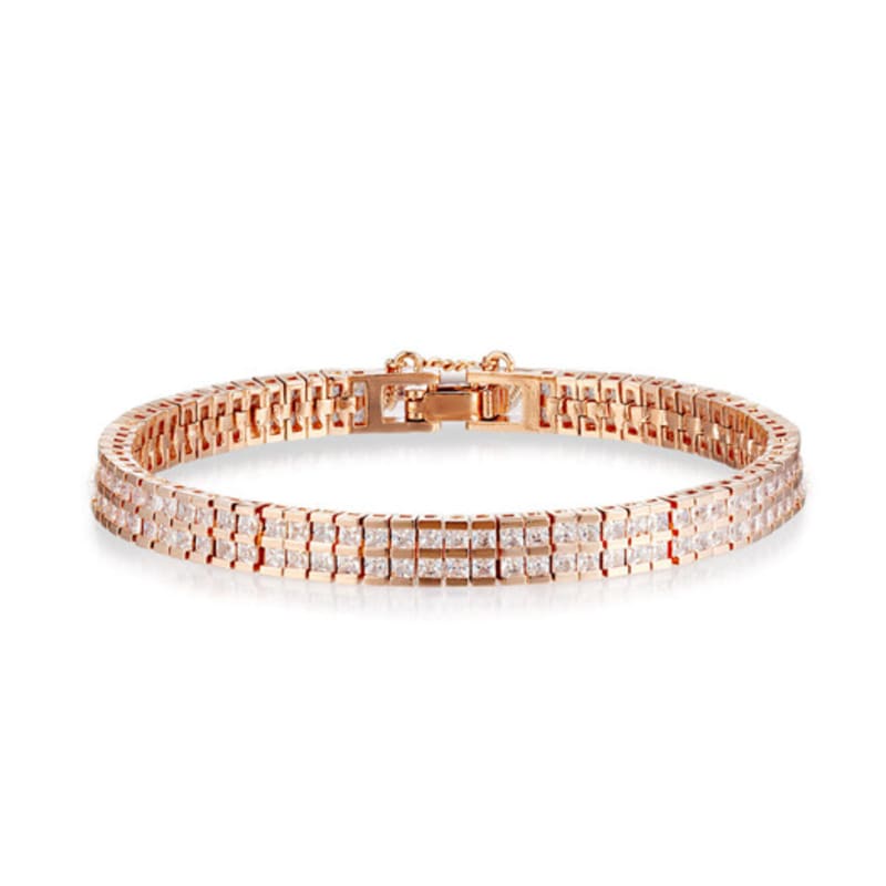 ELLE Jewelry Double Cubic Tennis Bracelet ELBRBB093