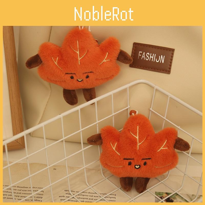 Soft Leaf Maple Plush Toy Keychain Bag Decoration Pendant Collectible Gift