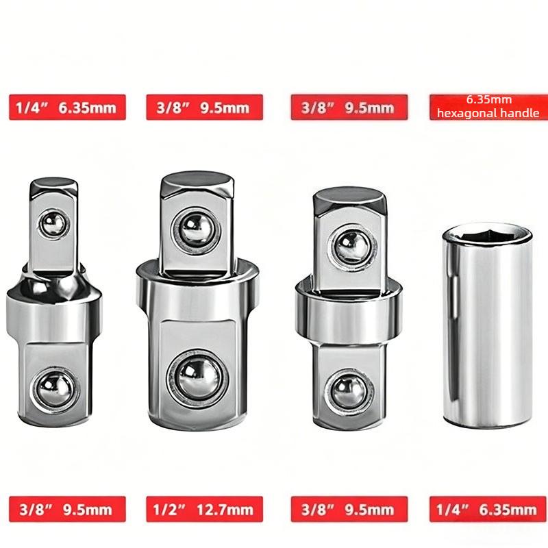 Compact Offset Extension Wrench 4 Adapter Dual Purpose Impact Socket Ratchet Automotive Hand Tool for Mechanic Use